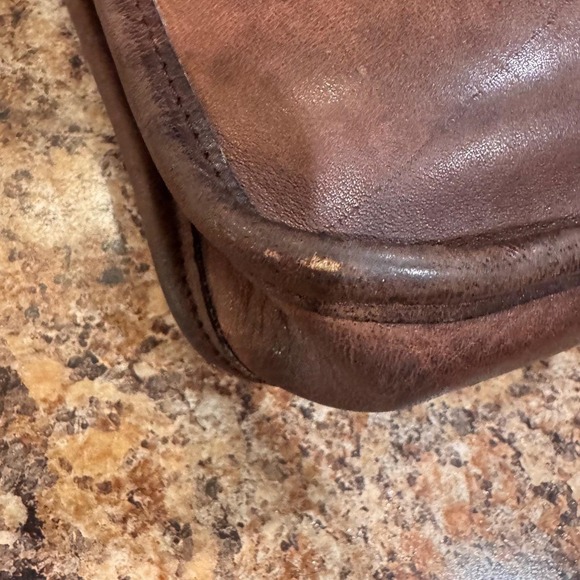 Vintage Early 80's Coach Leather Shoulder Clutch Bag Dark Brown Purse #0132 - Picture 13 of 16